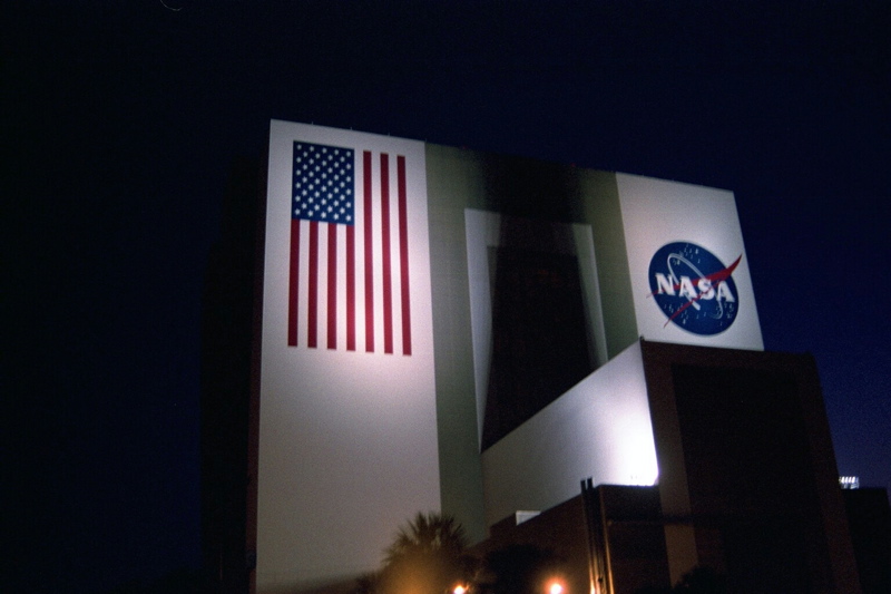 The VAB at night