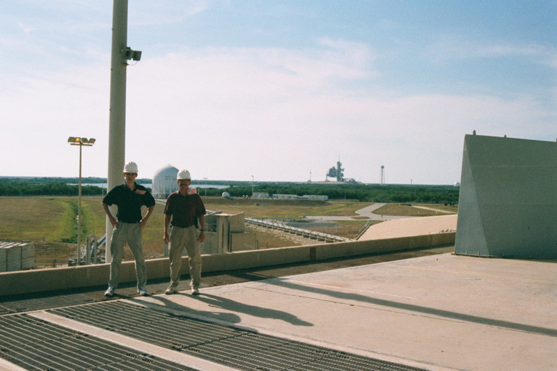 Aaron and his Dad at Launch Tower 1