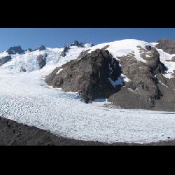 Blue Glacier from Lateral Moraine Panoramic