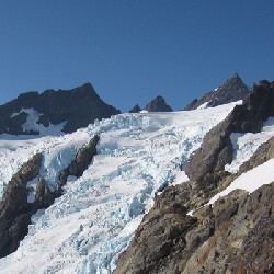 Blue Glacier Ice Falls (from Snow Dome Face, HD)