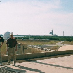 Aaron and his Dad at Launch Tower 1