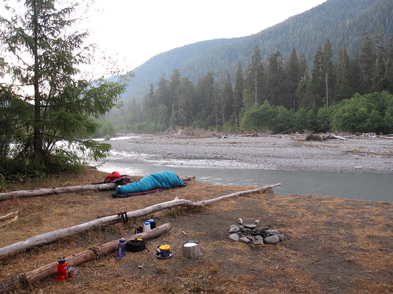 Bivvy at Five Mile Island Campground