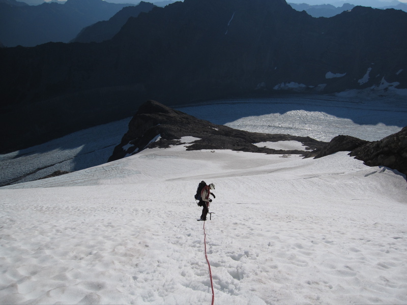 Descending from Snow Dome