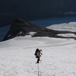 Descending from Snow Dome