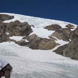 Jon digging his crampons on