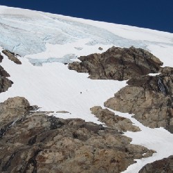 Climbers Descending Snow Dome