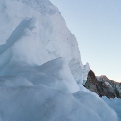 Looking into Bergschrund